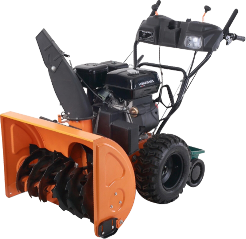 How does the Handheld Snow Blower handle obstacles like curbs, rocks, or uneven pavement?